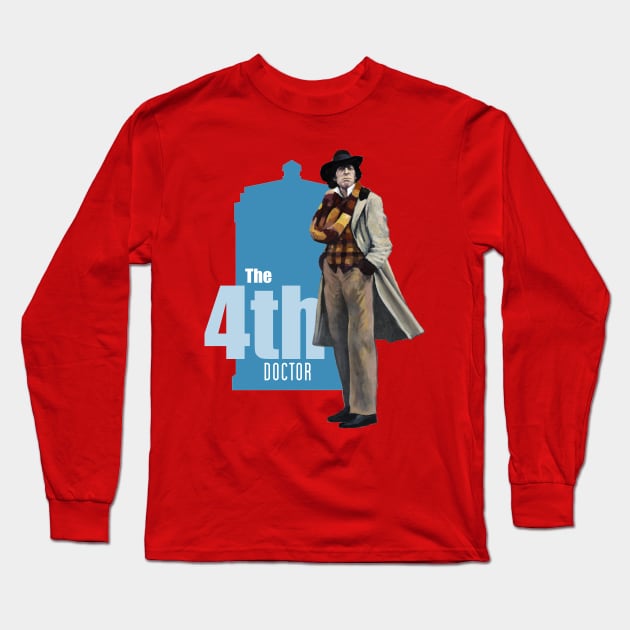 The 4th Doctor: Tom Baker Long Sleeve T-Shirt by Kavatar